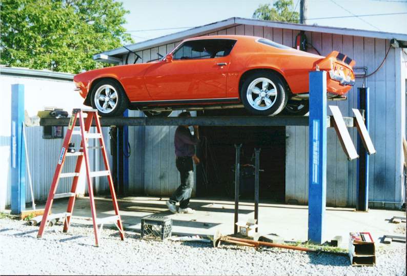 Hooking up the headers to the rest of the exhaust